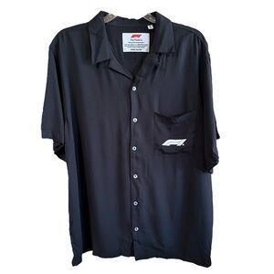 PACSUN F1 Racing Graphic Button Up Shirt - Medium